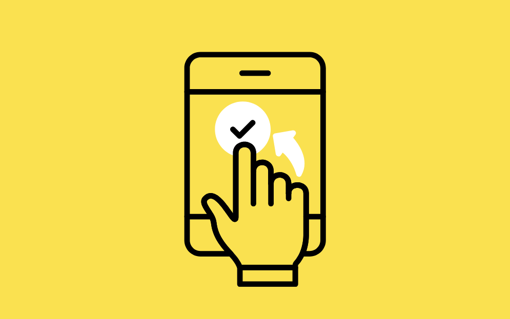 Interacción táctil en una app móvil con respuesta visual inmediata que confirma acción del usuario