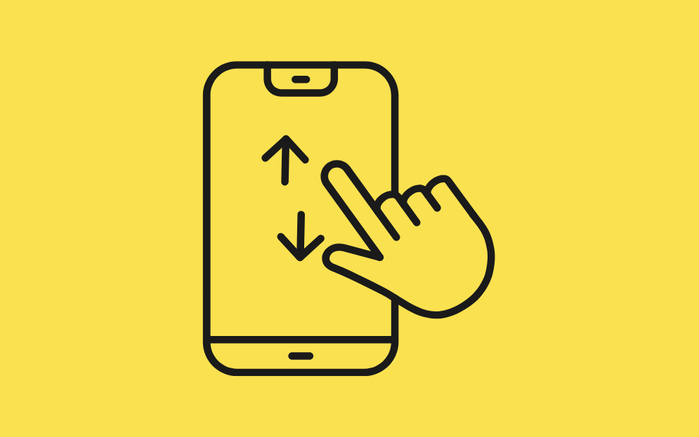 Lenguaje del scroll en creatividades mobile