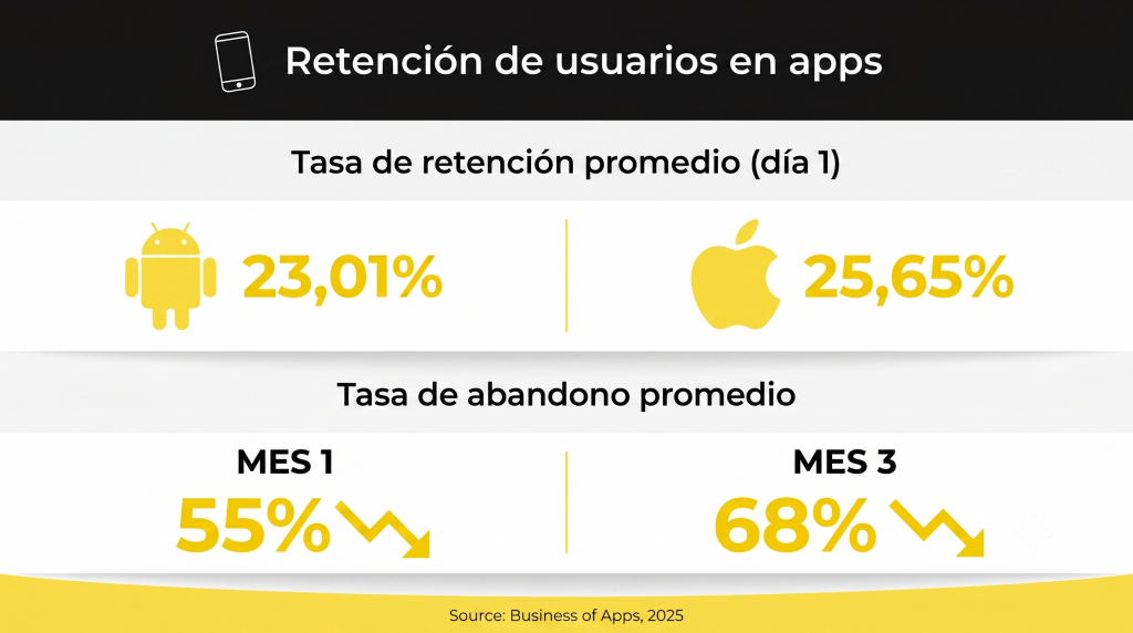 Retención de usuarios en Apps